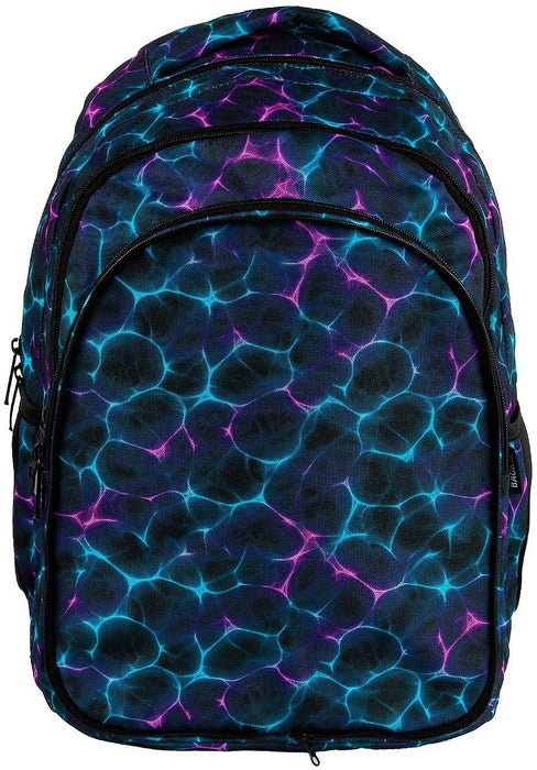 Ученическа раница BackUp 8 D - Neon Waves, с 3 отделения