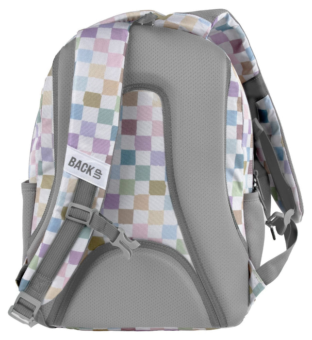 Ученическа раница BackUp 8 D - Pastel Checkered, с 3 отделения