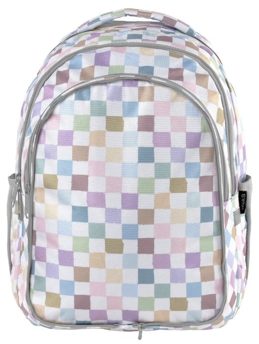 Ученическа раница BackUp 8 D - Pastel Checkered, с 3 отделения