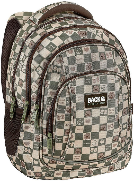 Ученическа раница BackUp 8 A - Cute Checkered, с 4 отделения