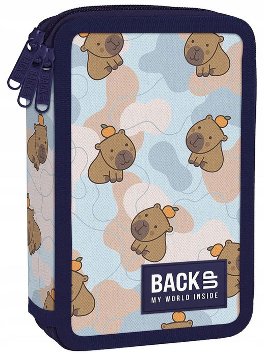 Несесер с пособия BackUp 8 EW - Orange Capybara, 3 ципа