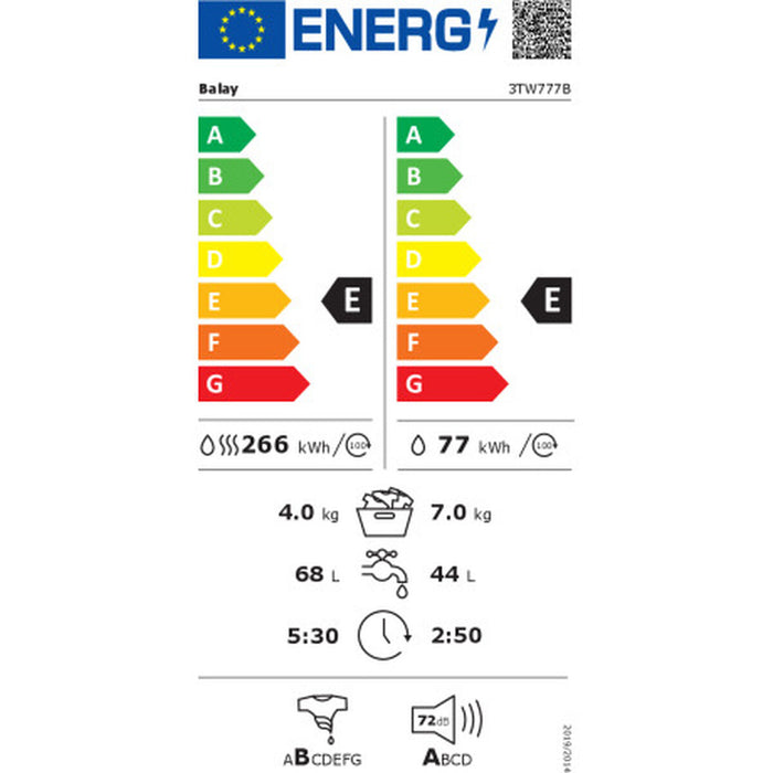 Washer - Dryer Balay 3TW777B 4 кг 7 kg