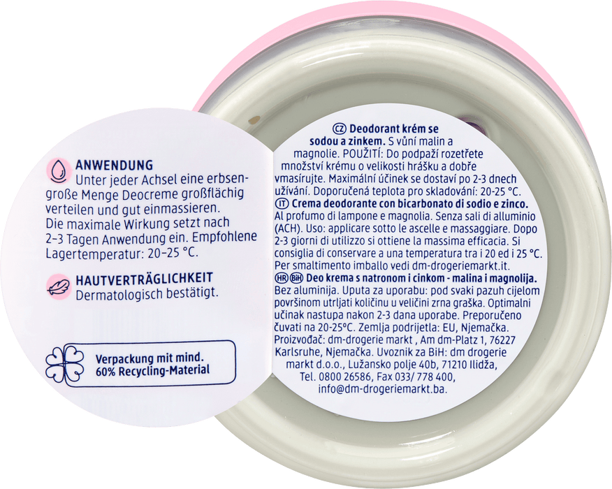 Део крем за тяло със сода и цинк, 50 ml