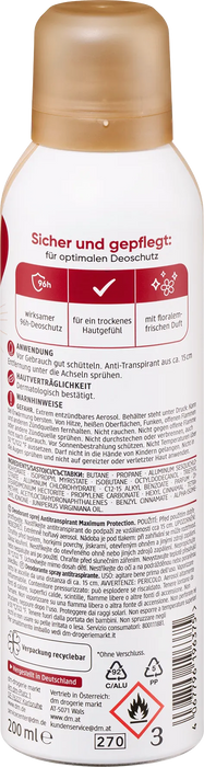 Део спрей против изпотяване Maximum Protection, 200 ml