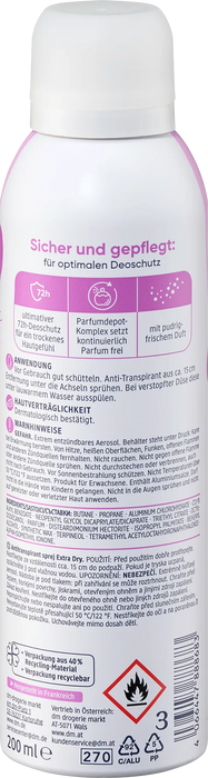 Део спрей за тяло Extra Dry, 200 ml