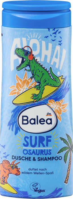 Детски душ гел и шампоан 2в1 Surfоsaurus, 3+г, 300 ml