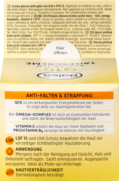 Дневен крем Q10 против бръчки SPF 15, 50 ml