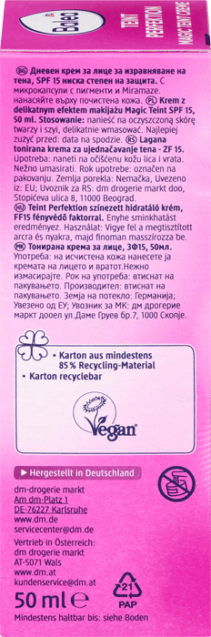 Дневен крем за лице Teint Perfektion Magic SPF 15, 50 ml
