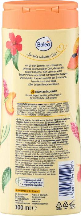 Душ гел Pretty Peach, 300 ml