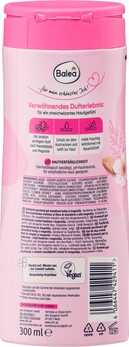 Душ гел с бадем и магнолия, 300 ml