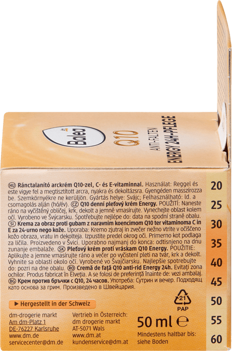 Крем против бръчки Q10 Energy 24h, 50 ml