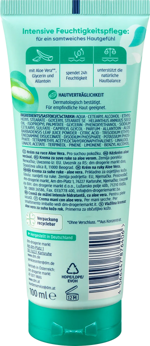 Крем за ръце с алое вера, 100 ml