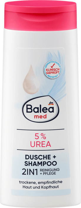 Душ гел и шампоан 2 в 1 с 5% урея, 300 ml