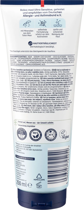 Душ гел Ultra Sensitive, 250 ml