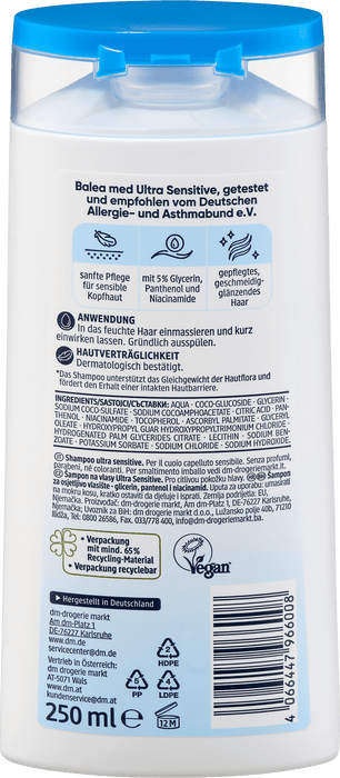 Шампоан Ultra Sensitive, 250 ml