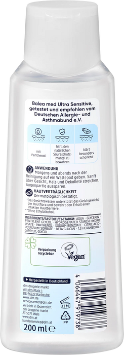 Вода за лице Ultra Sensitive, 200 ml