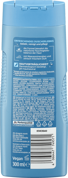 Душ гел Fresh 3 в 1, 300 ml