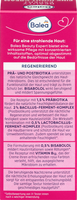 Нощен крем Beauty Expert Pink Night, 50 ml