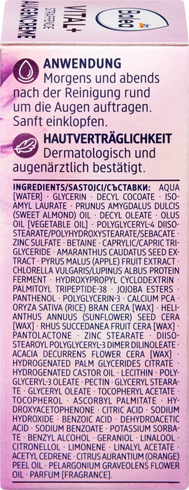 Околоочен крем Vital+, 15 ml