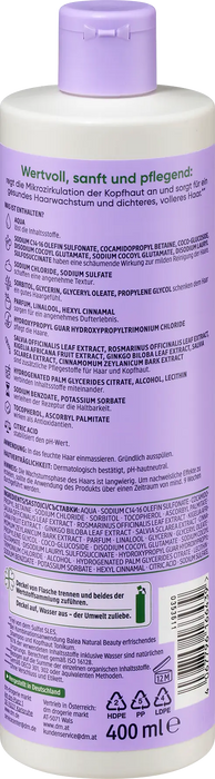 Освежаващ шампоан Natural Beauty с билки, 400 ml