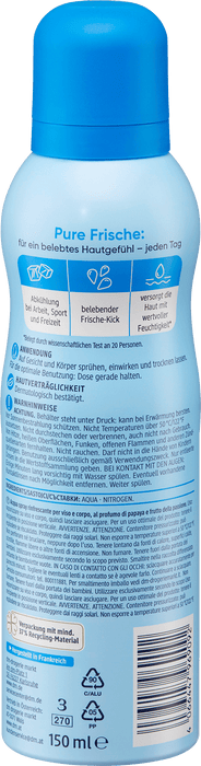 Освежаващ спрей за лице и тяло Aqua, 150 ml