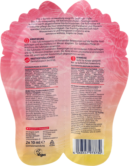 Пилинг и маска за крака Watermelon SUMMER, 2 × 10 ml, 20 ml