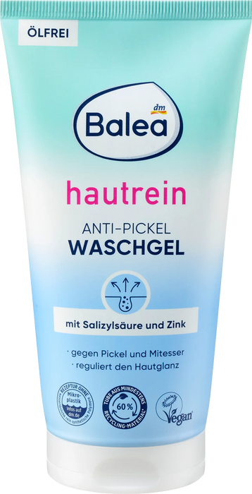 Почистващ гел за лице Против пъпки hautrein, 150 ml