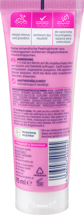 Почистващ пилинг за лице с бадемово масло, 75 ml
