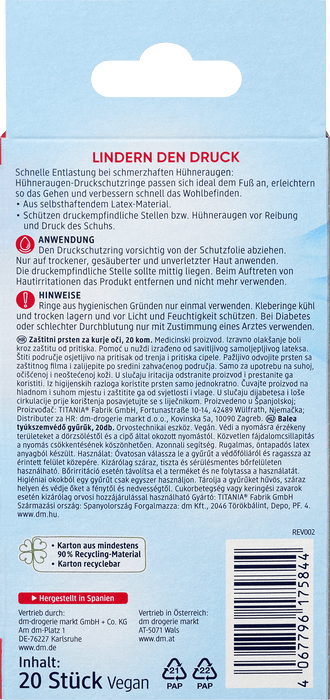 Пръстени-пластири  за защита от натиск, кръгли, 20 бр