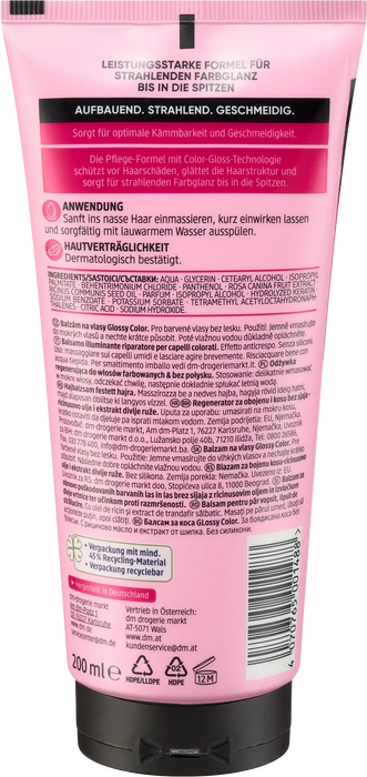 Балсам за боядисана коса Glossy Color, 200 ml