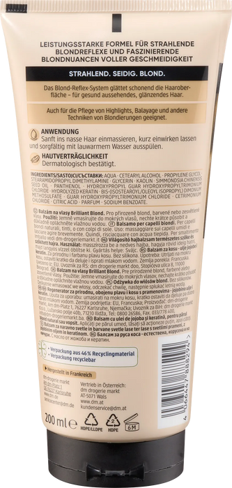 Балсам за брилянтно руса коса, 200 ml