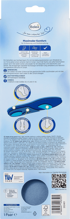 Стелки за обувки Gel, размер 41-46, 1 бр