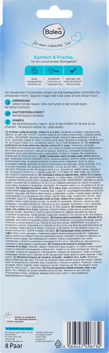 Стелки за обувки Свежест, бели, размер 39-41, 16 бр