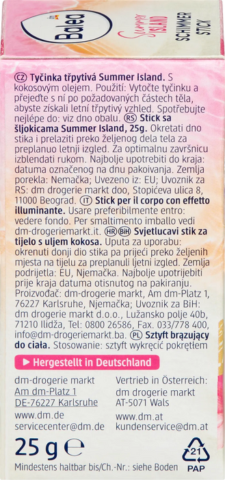 Стик с блясък за тяло Summer Island, 25 g