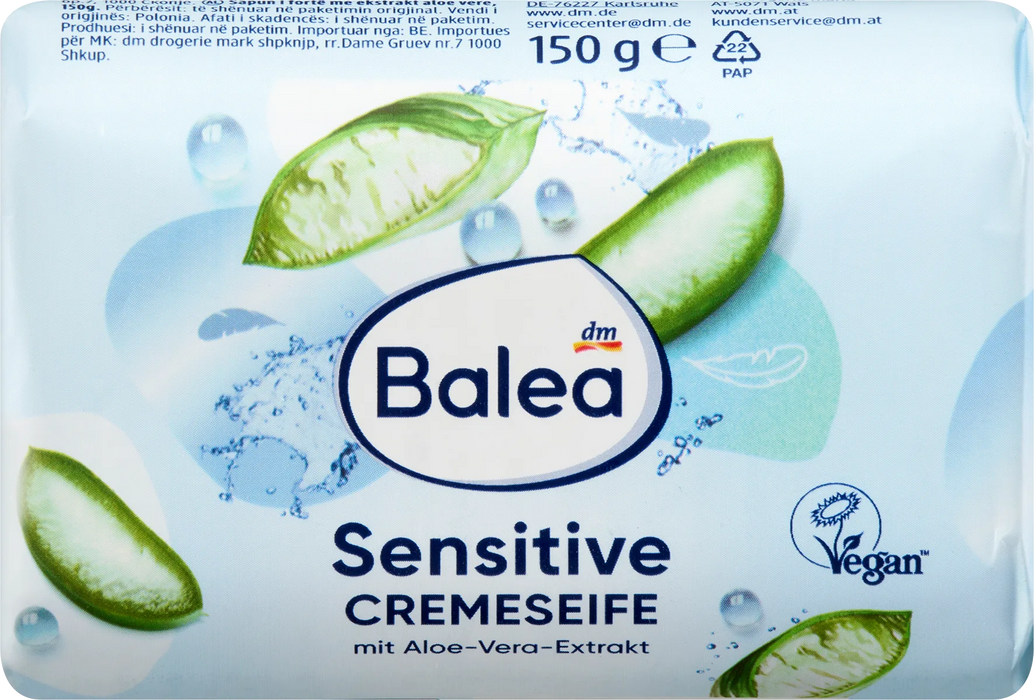 Твърд сапун с екстракт от алое вера Sensitive, 150 g