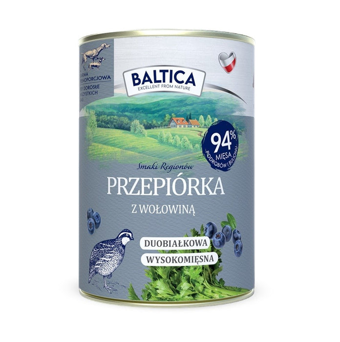 BALTICA Smaki regionów Пъдпъдъци с телешко - мокра храна за кучета - 400гр