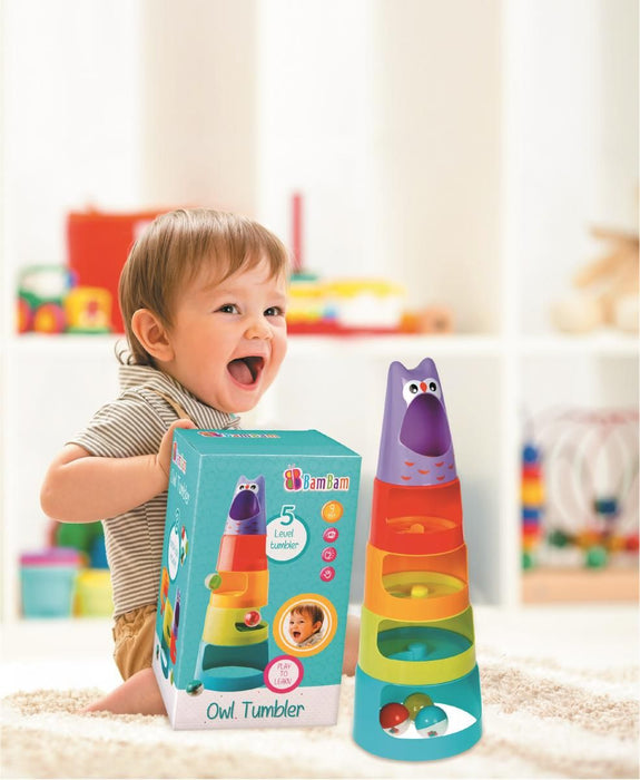 Играчка за сортиране Bam Bam - Чаши, Бухал