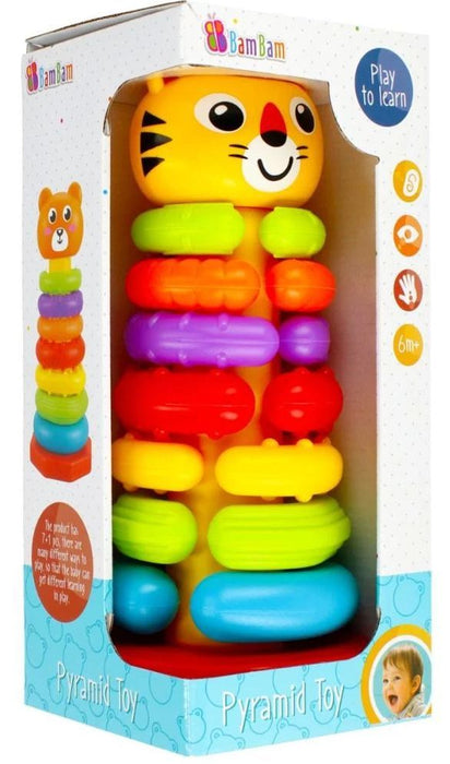 Играчка за сортиране Bam Bam - Пирамида, Тигър