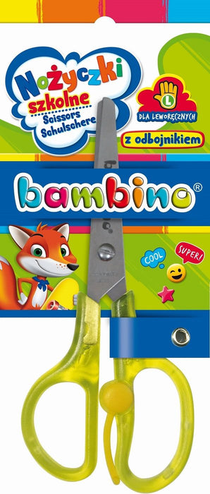 Детска ножица за лява ръка Bambino Premium - С ограничител, асортимент