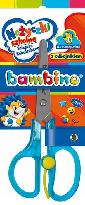 Детска ножица за лява ръка Bambino Premium - С ограничител, асортимент