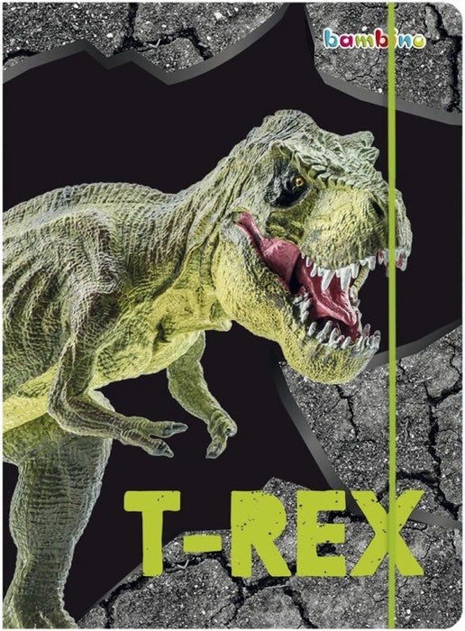 Папка с ластик Bambino Premium T-Rex - A4