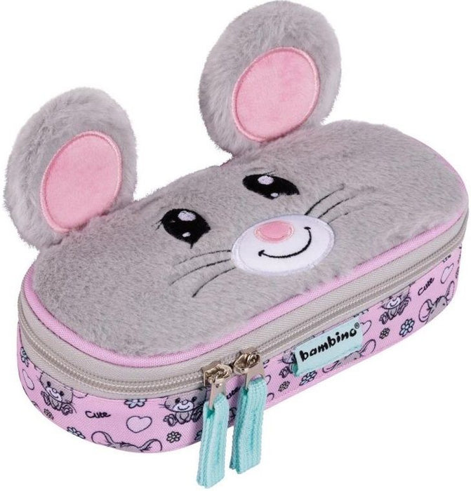 Овален ученически несесер Bambino Premium Mouse - С 1 цип