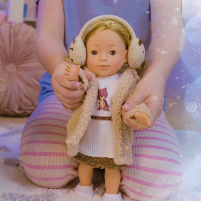 Кукла Bambolina - С кафяво палто и ушанки, 30 cm