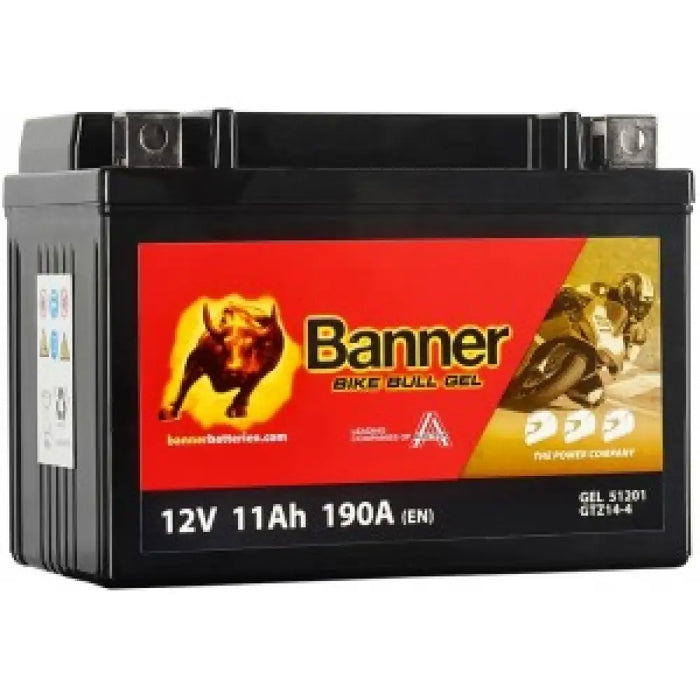 BANNER BIKE BULL GEL GTZ14-4 11AH 190A L+