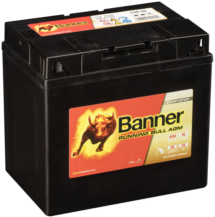 BANNER RUNNING BULL AGM 30AH 360A 12V R+