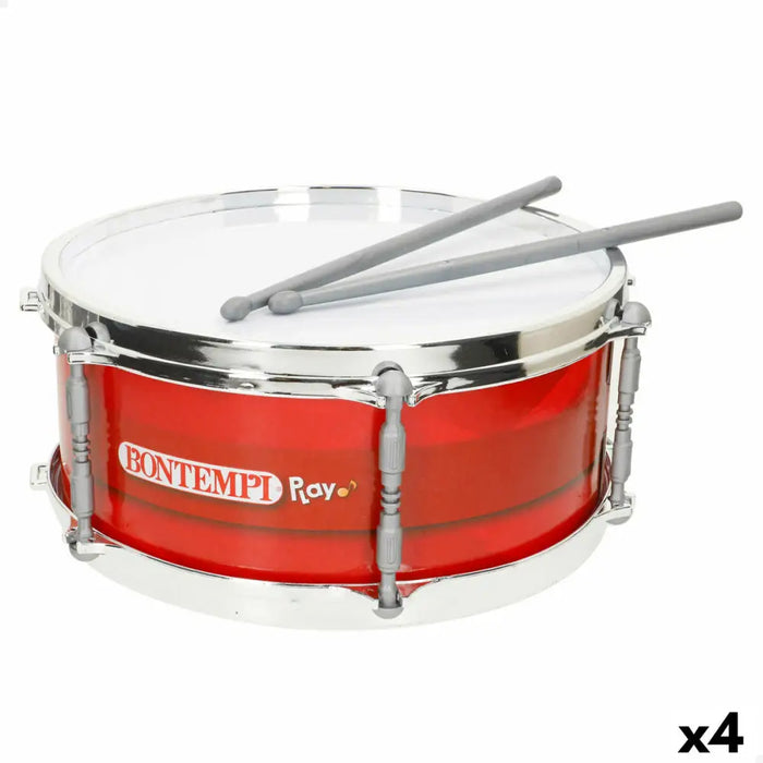 Барабан Bontempi Пластмаса 31 x 15 x 31 cm Червен (4 броя)