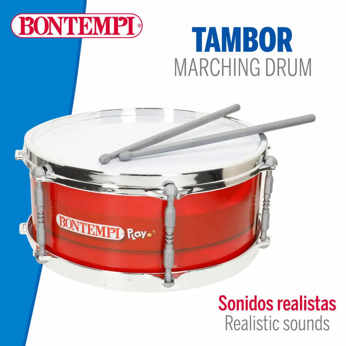 Барабан Bontempi Пластмаса 31 x 15 x 31 cm Червен (4 броя)