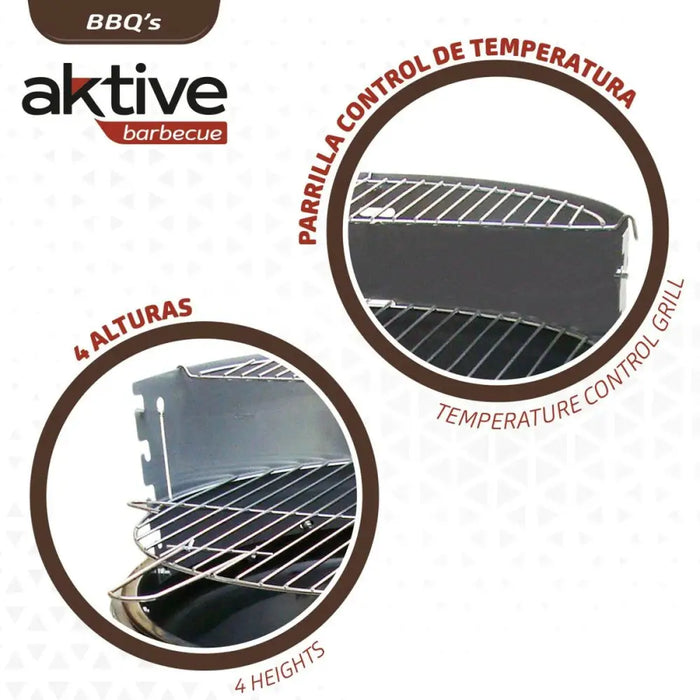 Барбекю на Колела с Въглища Aktive Емайлиран метал 51 x 82