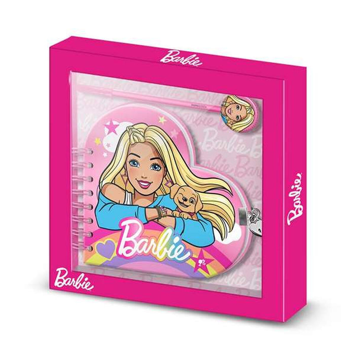 Тефтер със Спирала и Химикал Barbie Розов 160 Листи 23 x 2,5 x 24 cm