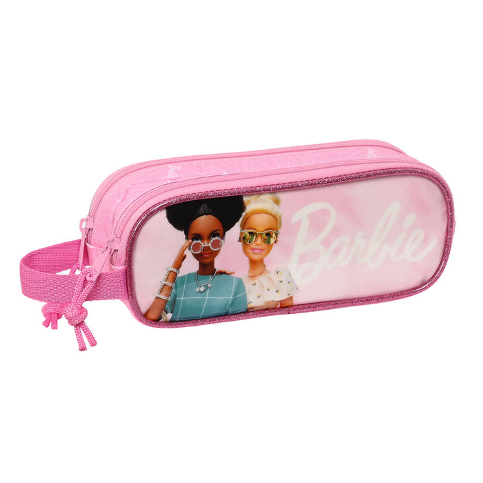 Двоен Моливник Barbie Girl Розов 21 x 8 x 6 cm